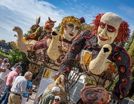Fruitcorso Tiel kunstwerk van fruitmozaïeken en zaden