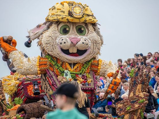 Fruitcorso Tiel indrukwekkende praalwagen van fruit, groenten en zaden